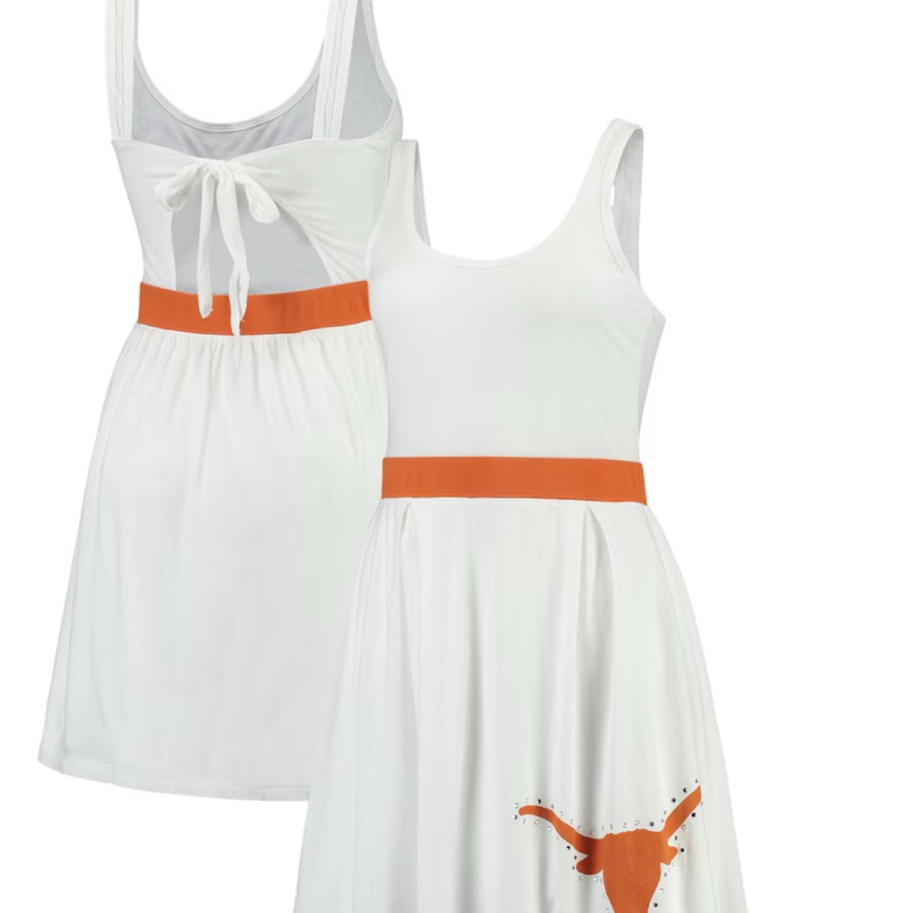 UT University of Texas White Texas Longhorns Charlotte Dress 2XL NEW NWT - Picture 2 of 10